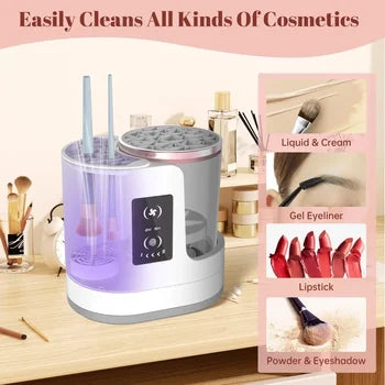 Electric Makeup Brush Cleaner Portable 3 in 1 Drying Rack Lazy Brush Cleaning Washer Quick Dry Tool USB New