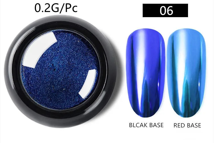 Nail Art Glitter Dipping Powder Chrome Mirror Glitter Pigment Powder For Nails Decorations DIY Manicure