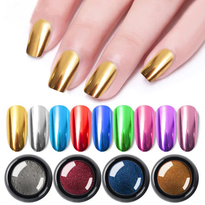 Nail Art Glitter Dipping Powder Chrome Mirror Glitter Pigment Powder For Nails Decorations DIY Manicure